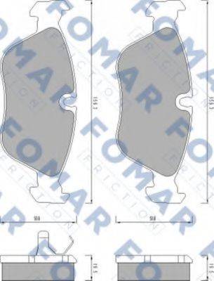 Комплект гальмівних колодок, дискове гальмо FOMAR FRICTION FO 457481