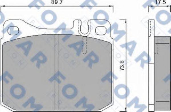 Комплект гальмівних колодок, дискове гальмо FOMAR FRICTION FO 467981