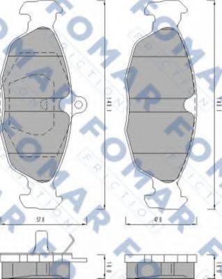 Комплект гальмівних колодок, дискове гальмо FOMAR FRICTION FO 470081