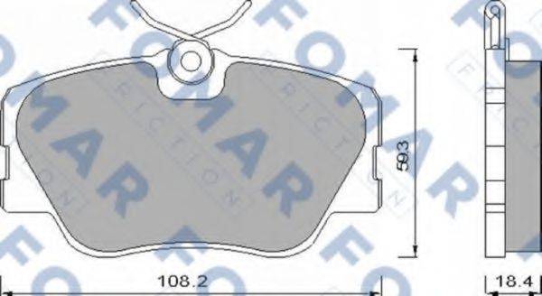 Комплект гальмівних колодок, дискове гальмо FOMAR FRICTION FO 474281