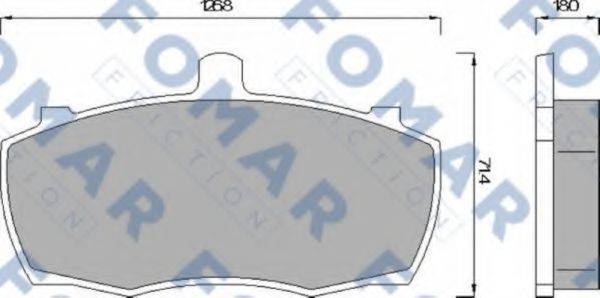 Комплект гальмівних колодок, дискове гальмо FOMAR FRICTION FO 499081