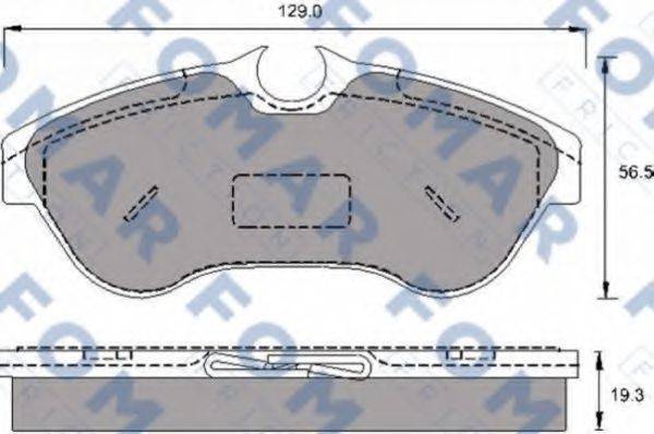 Комплект гальмівних колодок, дискове гальмо FOMAR FRICTION FO 693681