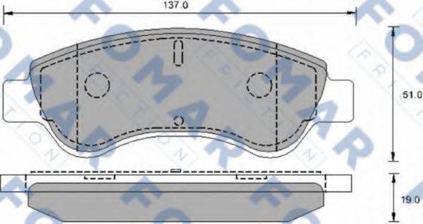 Комплект гальмівних колодок, дискове гальмо FOMAR FRICTION FO 906181