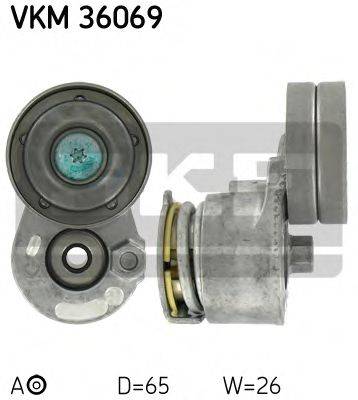 Натяжний ролик, полікліновий ремінь SKF VKM 36069