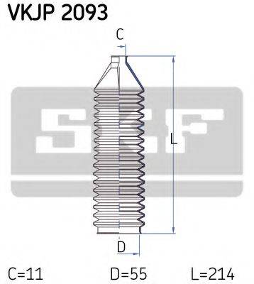 Комплект пильника, рульове управління SKF VKJP 2093