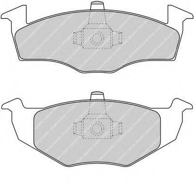 Комплект гальмівних колодок, дискове гальмо FERODO FDB1288