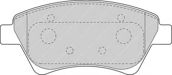 Комплект гальмівних колодок, дискове гальмо FERODO FDB1544