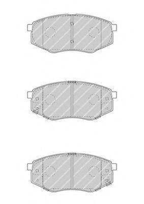 Комплект гальмівних колодок, дискове гальмо FERODO FDB4447