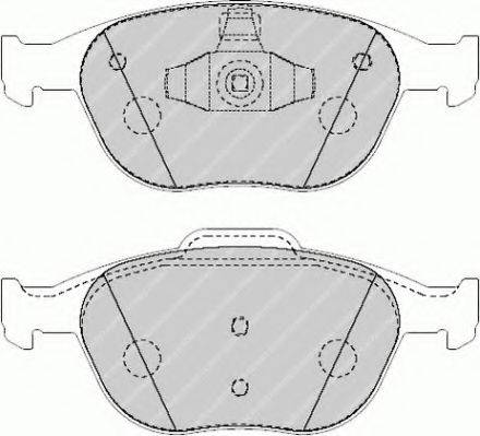 Комплект гальмівних колодок, дискове гальмо FERODO FVR1568