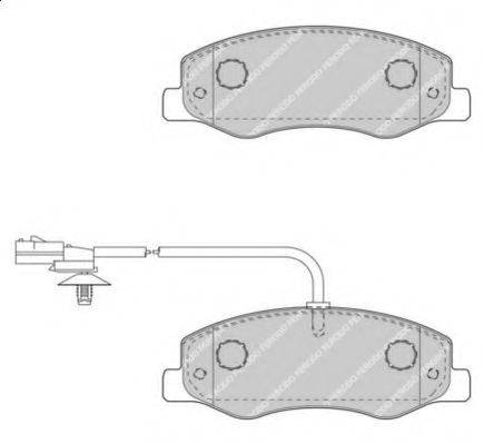 Комплект гальмівних колодок, дискове гальмо FERODO FVR4349