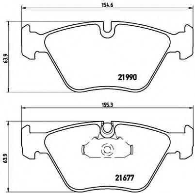 Комплект гальмівних колодок, дискове гальмо BREMBO P 06 065