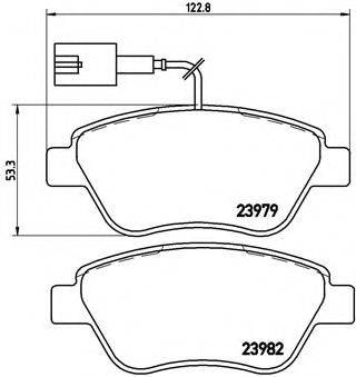 Комплект гальмівних колодок, дискове гальмо BREMBO P 23 140