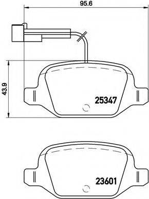 Комплект гальмівних колодок, дискове гальмо BREMBO P 23 146