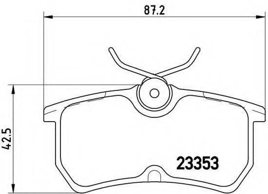 Комплект гальмівних колодок, дискове гальмо BREMBO P 24 047