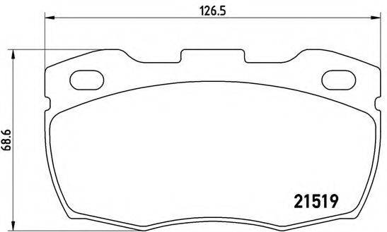 Комплект гальмівних колодок, дискове гальмо BREMBO P 44 015