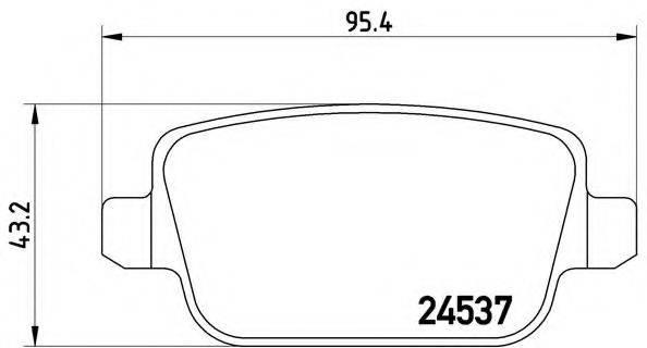 Комплект гальмівних колодок, дискове гальмо BREMBO P 44 016