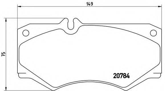 Комплект гальмівних колодок, дискове гальмо BREMBO P 50 003