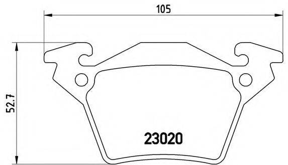 Комплект гальмівних колодок, дискове гальмо BREMBO P 50 032