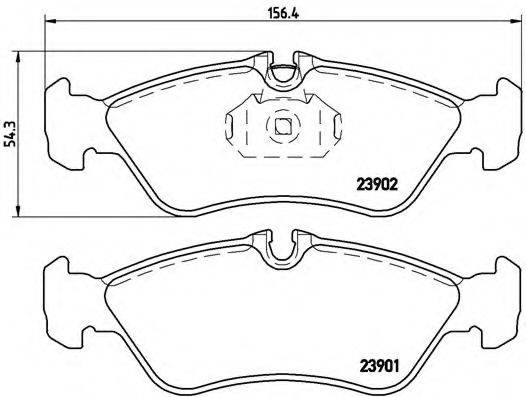 Комплект гальмівних колодок, дискове гальмо BREMBO P 50 082