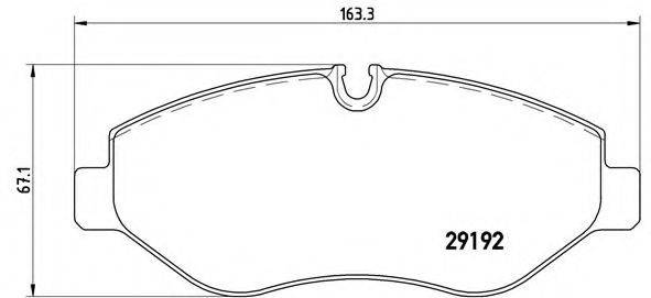 Комплект гальмівних колодок, дискове гальмо BREMBO P 50 085