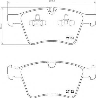 Комплект гальмівних колодок, дискове гальмо BREMBO P 50 115