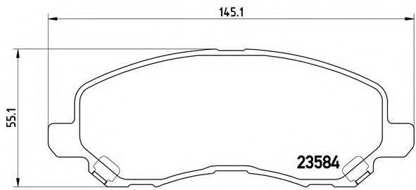 Комплект гальмівних колодок, дискове гальмо BREMBO P 54 030