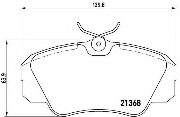 Комплект гальмівних колодок, дискове гальмо BREMBO P 59 016