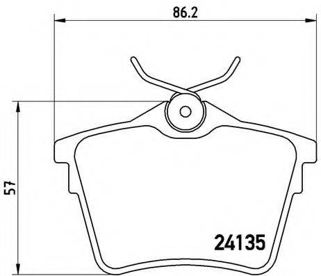 Комплект гальмівних колодок, дискове гальмо BREMBO P 61 079