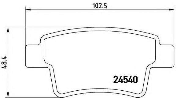 Комплект гальмівних колодок, дискове гальмо BREMBO P 61 085