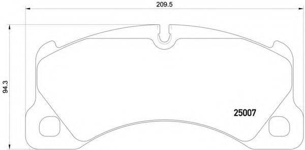 Комплект гальмівних колодок, дискове гальмо BREMBO P 65 021