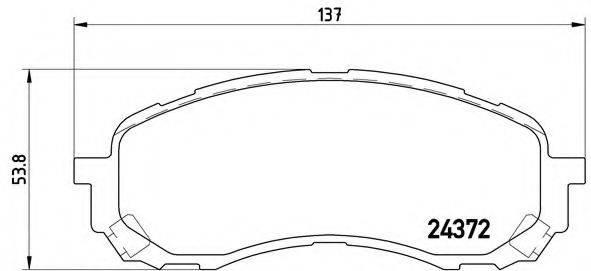 Комплект гальмівних колодок, дискове гальмо BREMBO P 78 015