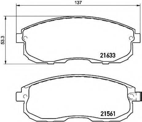 Комплект гальмівних колодок, дискове гальмо BREMBO P 79 030