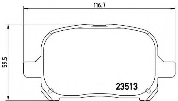 Комплект гальмівних колодок, дискове гальмо BREMBO P 83 040