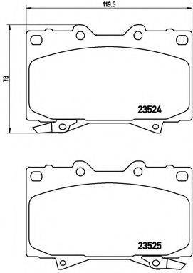 Комплект гальмівних колодок, дискове гальмо BREMBO P 83 048