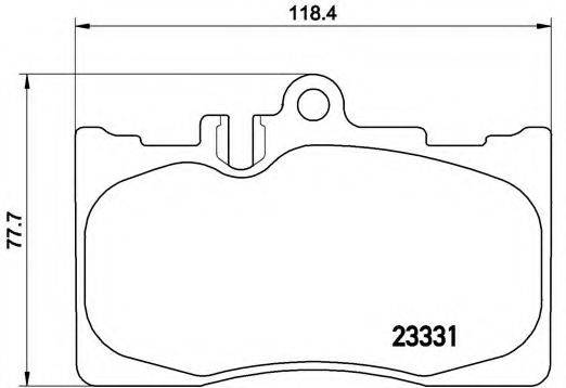 Комплект гальмівних колодок, дискове гальмо BREMBO P 83 058