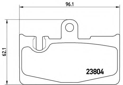 Комплект гальмівних колодок, дискове гальмо BREMBO P 83 059