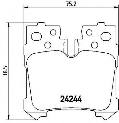 Комплект гальмівних колодок, дискове гальмо BREMBO P 83 076