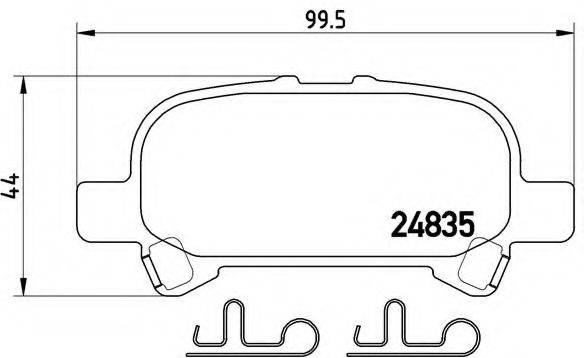 Комплект гальмівних колодок, дискове гальмо BREMBO P 83 110