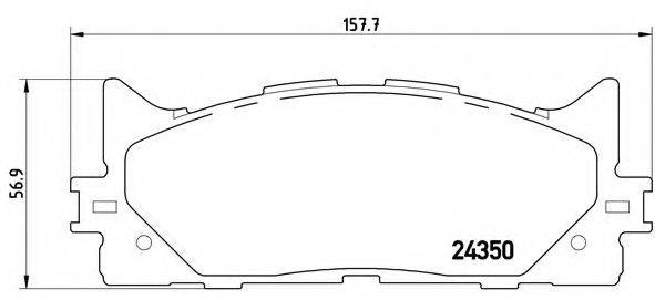 Комплект гальмівних колодок, дискове гальмо BREMBO P 83 117