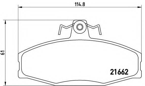 Комплект гальмівних колодок, дискове гальмо BREMBO P 85 022