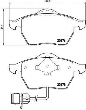 Комплект гальмівних колодок, дискове гальмо BREMBO P 85 026