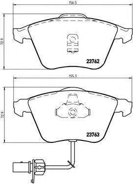 Комплект гальмівних колодок, дискове гальмо BREMBO P 85 056