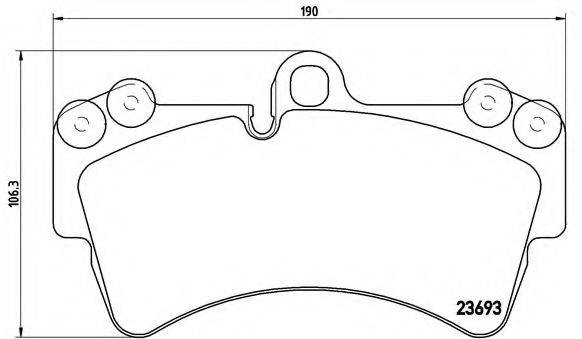 Комплект гальмівних колодок, дискове гальмо BREMBO P 85 065