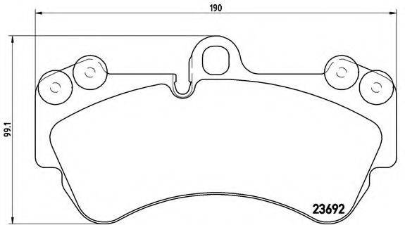 Комплект гальмівних колодок, дискове гальмо BREMBO P 85 069