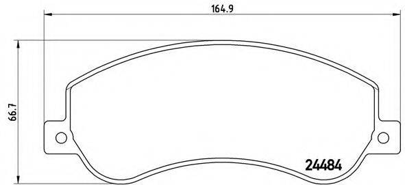 Комплект гальмівних колодок, дискове гальмо BREMBO P 85 115