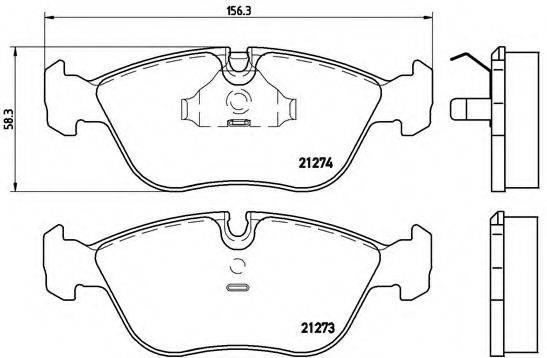 Комплект гальмівних колодок, дискове гальмо BREMBO P 86 013