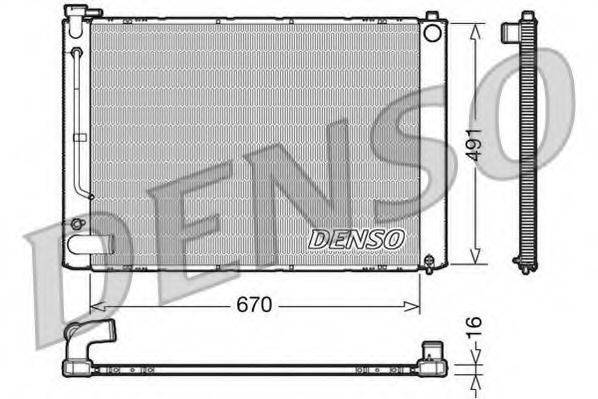 Радіатор, охолодження двигуна DENSO DRM50055