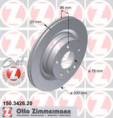 гальмівний диск ZIMMERMANN 150.3426.20