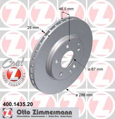 гальмівний диск ZIMMERMANN 400.1435.20