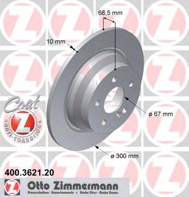 гальмівний диск ZIMMERMANN 400.3621.20